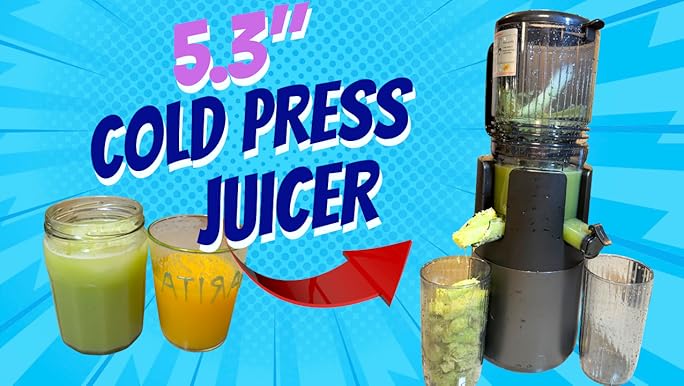 IIUIPI Cold Press Juicer - Slow Masticating Juicer