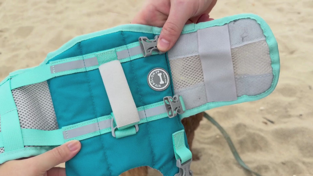 Vivaglory Ripstop Dog Life Vest - High Visibility, Rescue Handle